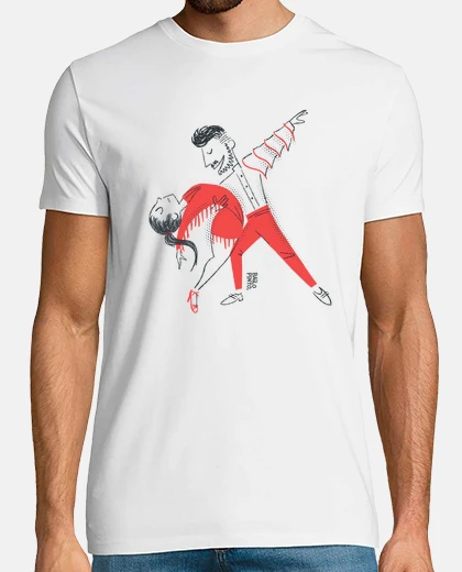 T-shirt fine dello show di salsa