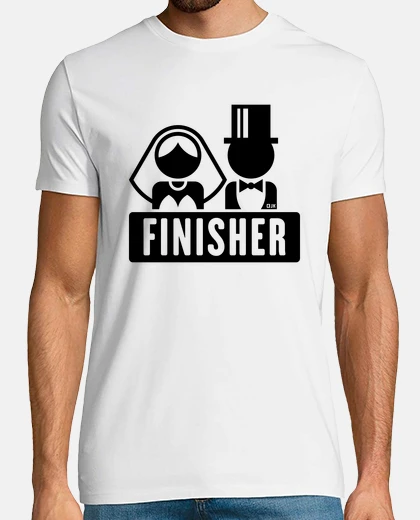 T-shirt finisher - sposi - nero