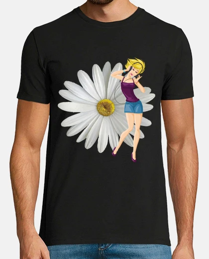 T-shirt fiore con donna che balla
