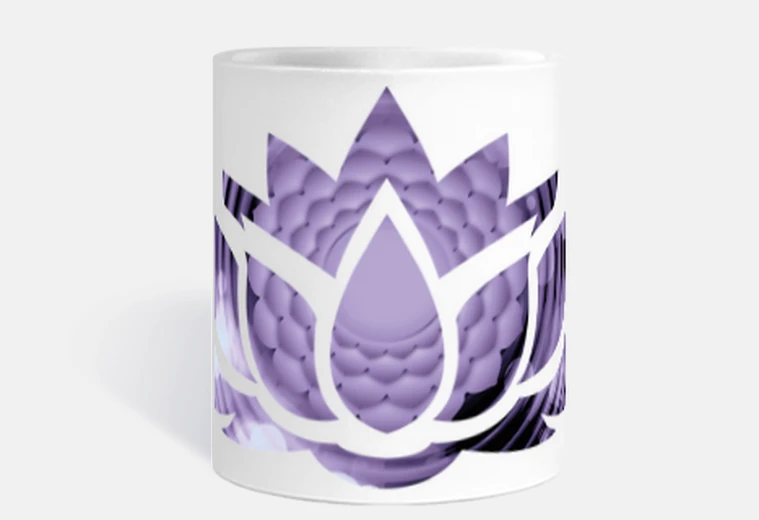 Tazza fiore di loto con colori malva