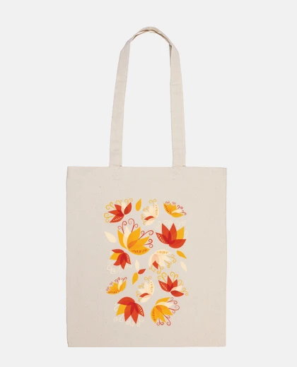 Borsa fiori capricciosi di giglio astratto