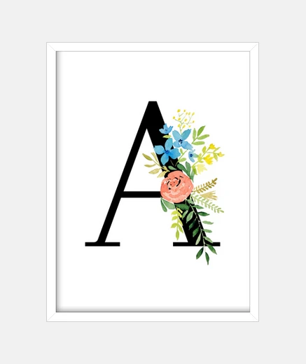 Quadro fiori iniziali dell&#39;acquerello