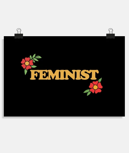 Poster fiori retrò femministi