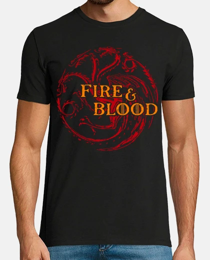 T-shirt fire and blood