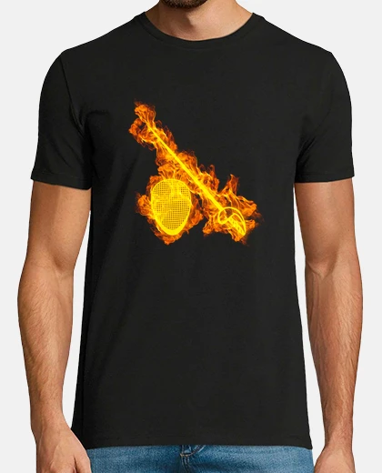 Camiseta Fire Fencing Flames sword fencer