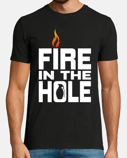 Camiseta Fire in the hole - white