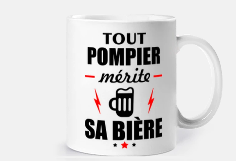 Cup firefighter humor gift dad funny