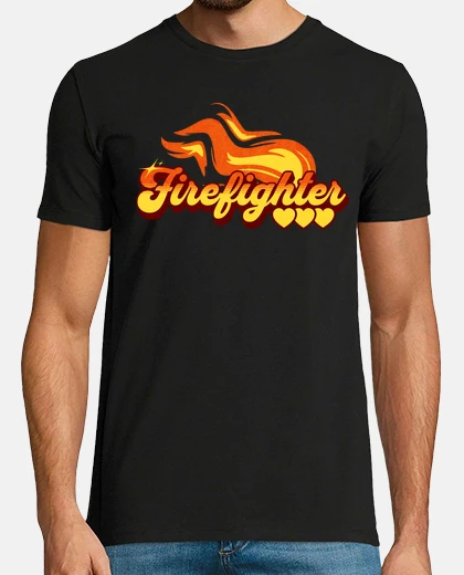 Tee-shirt Firefighter Rocker Biker Motorcycle