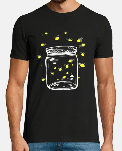 T-shirt fireflies glas jar firefly