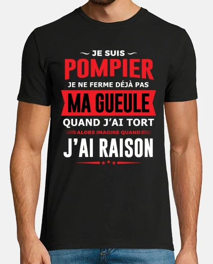 T-shirt fireman i do not shut my mouth humor