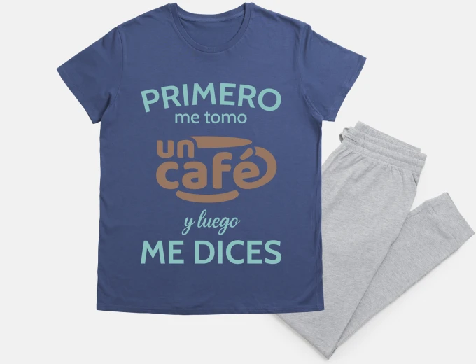 Pajama First I have a coffee