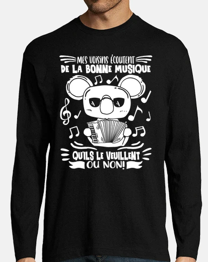 T-shirt fisarmonica koala musicista fisarmonici