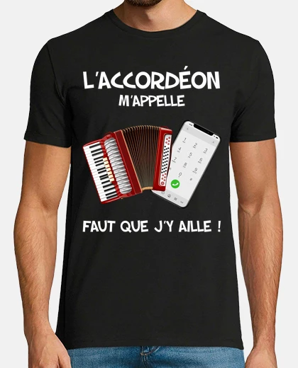 T-shirt fisarmonica musica umorismo uomo donna