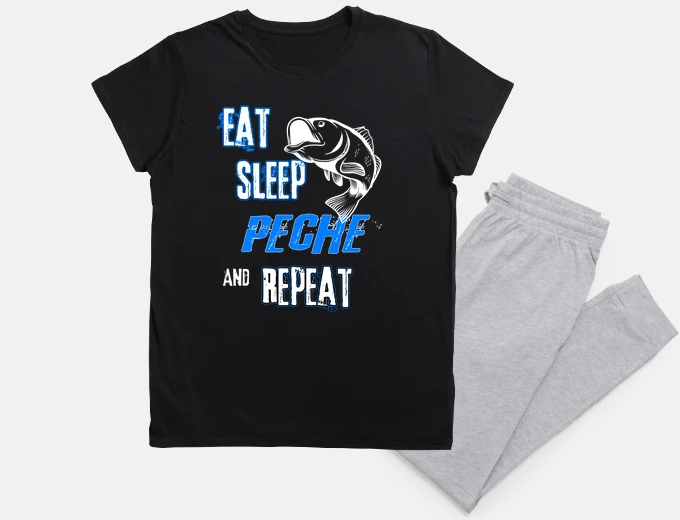 Pyjama fishing gift humor