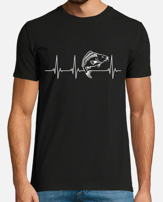 Mens Fishing Heartbeat Shirt, Fishing Heartbeat Shirt, Fishing