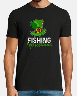 Fishing Leprechaun Hipster Fisherman Shamrock Gift