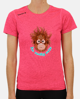fitness t- t-shirt ella, pink orangutan 001 cute