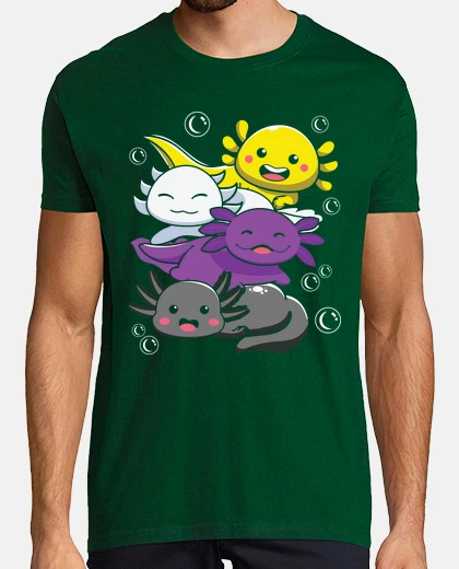 T-shirt flag stack kawaii axolotl non binario