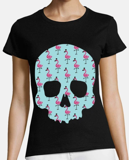 Tee-shirt flamants roses crâne