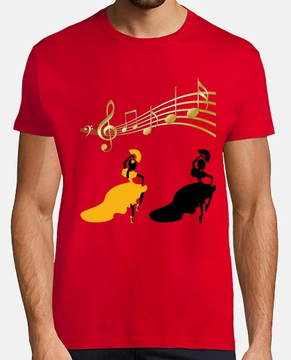 Camiseta flamencas bailando