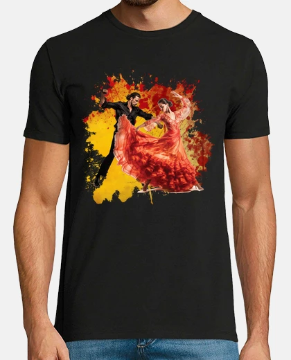 Tee-shirt flamenco couple de danseurs danse