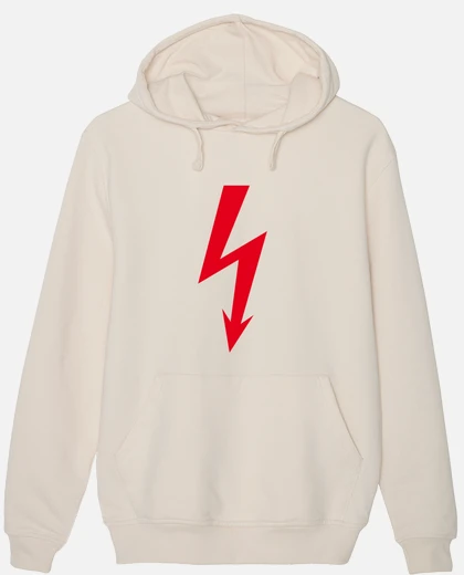 Sudadera flash blitz éclair rayo fulmine rojo laTostadora