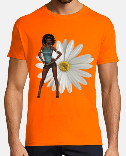 Tee-shirt fleur avec femme b elle