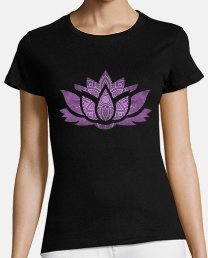 Tee-shirt fleur de lotus aux couleurs mauves man