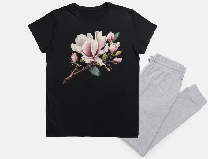 Pyjama fleur de magnolia fleurs botanique nuit sommeil 