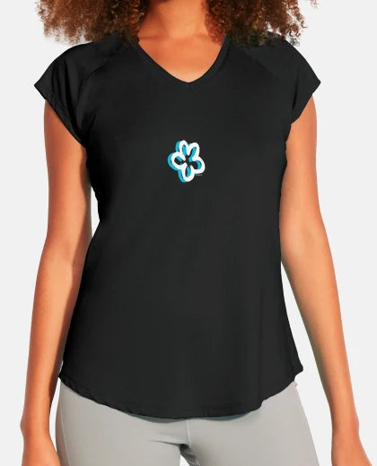 Tee-shirt fleur double blanche sport