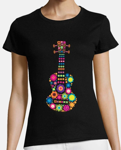 Tee-shirt fleurs d39instrument ukulélé