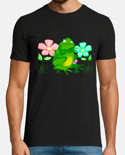 Tee-shirt fleurs de grenouille en colère