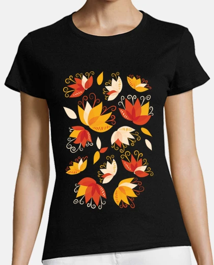 Tee-shirt fleurs de lys abstraites lunatiques