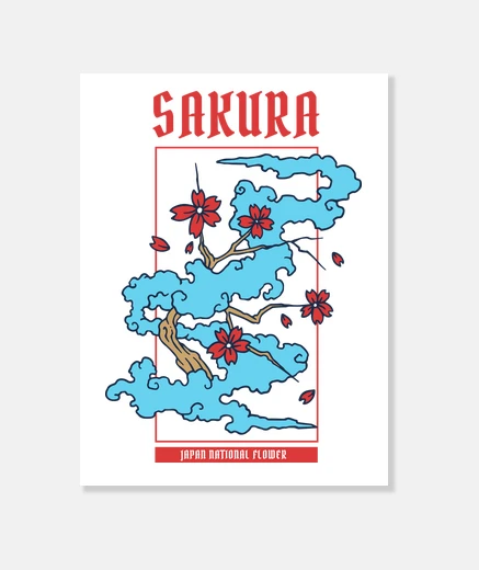 Tableau fleurs de sakura japonaises toile japon jaón