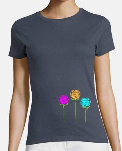 Tee-shirt fleurs griffonner
