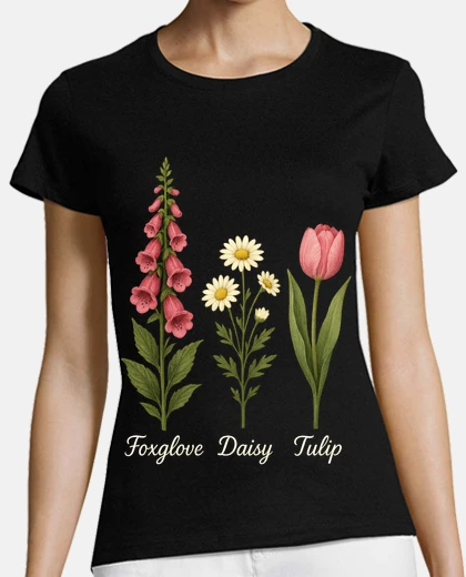 Tee-shirt fleurs jardin à flanc de colline margue