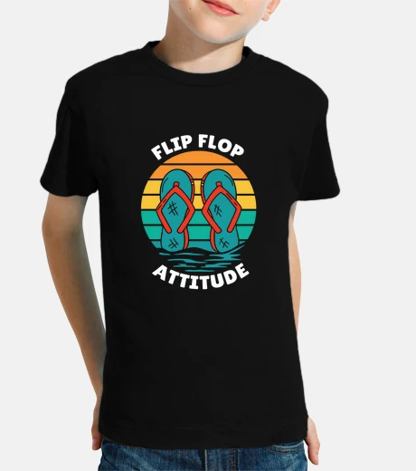 Kids Flip Flop Attitude Sea Ocean Chill