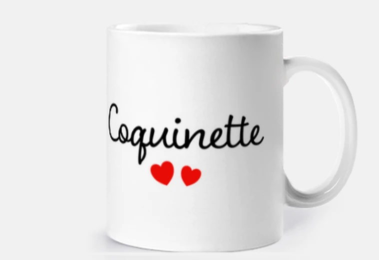 Cup flirtatious woman affectionate word cou