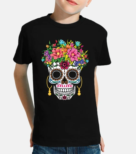 Ropa flor calavera de azúcar muertos dia de 