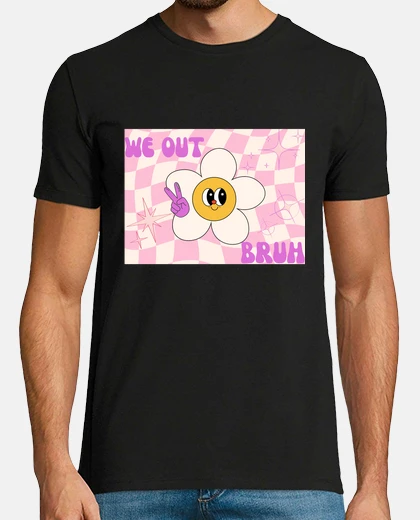 Camiseta flor retro de fin de escuela