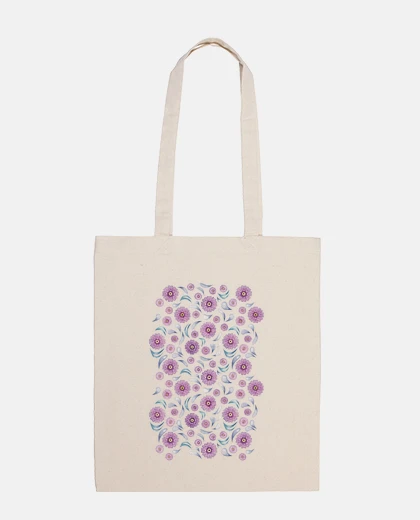Bag floral on lime