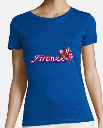 T-shirt Florence text with lily and butterfly