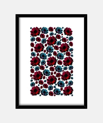 Framed flower panel