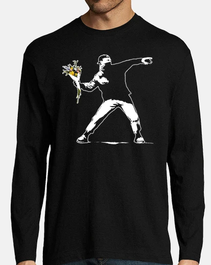 Camiseta Flower Thrower - Banksy