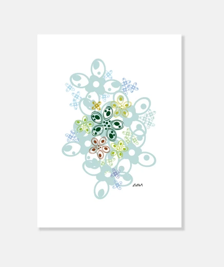 Wall flowers for g v001 vertical stretched canvas