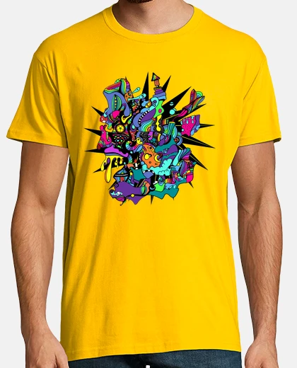 T-shirt Fluid Explosion -az8- TSm