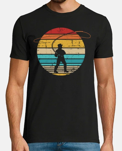 T-shirt fly fisher vintage retrò