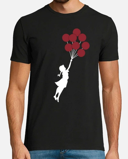 Banksy Balloon Girl-Maglietta a maniche lunghe bianco X-Large Banksy Balloon Girl-Maglietta a maniche lunghe bianco X-Large