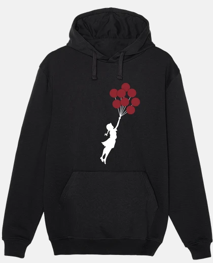 Sweat Flying Balloon Girl - Banksy