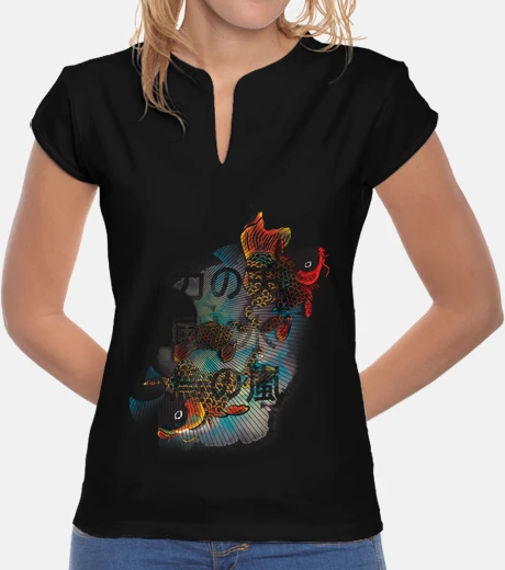 Camiseta Flying Carps chica negra